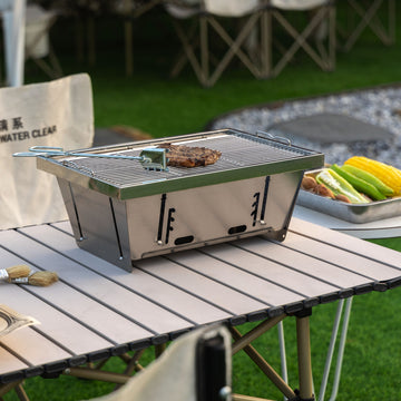 Portable Foldable Stainless Steel Charcoal Grill