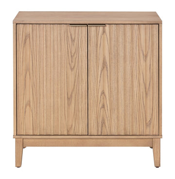 Natural 31.25 in. H Storage Cabinet with 2 Door and Adjustable Shelves