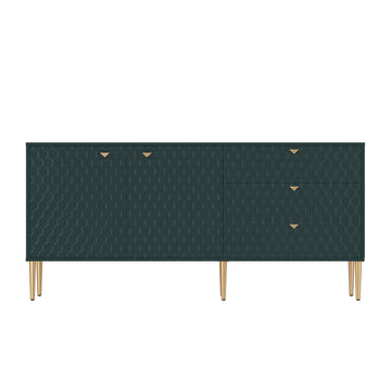 Boyel Living 60 inches Mid Century Modern 3 Drawer, 2 Door Sideboard