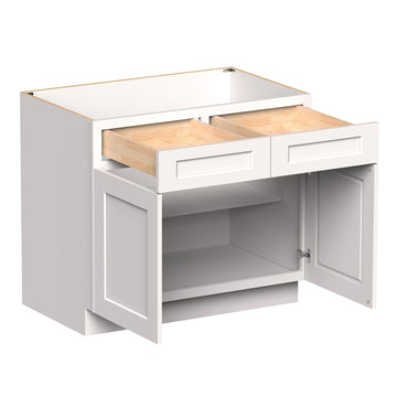 39-in W x 34.5-in H x 24-in D White Shaker Ready-to-Assemble Kitchen Base Cabinet with Soft-Close Hardware