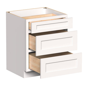 Drawer Base Cabinet in White 27-in W x 34.5-in H x 24-in D