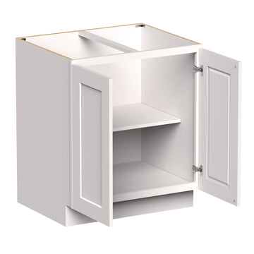 Full Height Door Base Cabinet in White 30-in W x 34.5-in H x 24-in D
