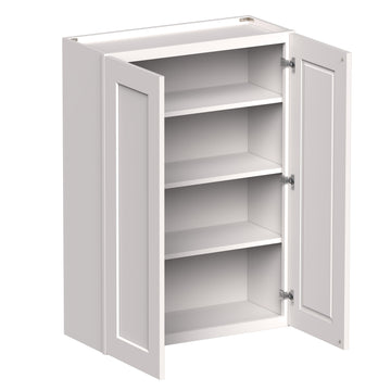 30-in W x 42-in H x 12-in D White Shaker Ready-to-Assemble Kitchen Wall Cabinet with Soft-Close Hardware