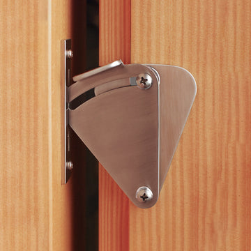 3 in. Stainless Steel Fan-Shape Sliding Barn Door Lock Latch