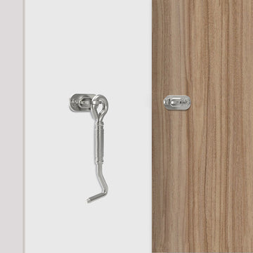4 in. Stainless Steel Sliding Barn Door Hook Lock Latch