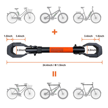 Step Thru Bike Adapter 70LBS Load Anti Rotation 1.5Inch Tube Quick Release