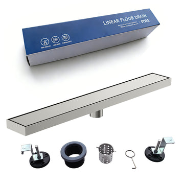 Brushed Nickel 24" Linear Floor Drain