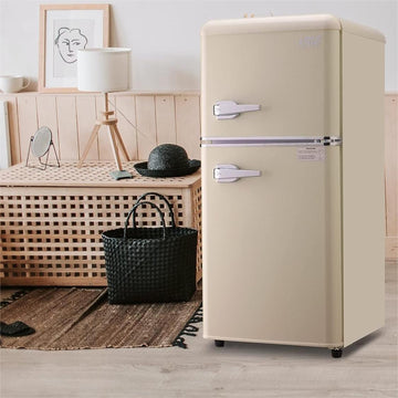 3.5Cu.Ft Compact Refrigerator Mini Fridge with Freezer, Small Refrigerator with 2 Door, 7 Level Thermostat Removable