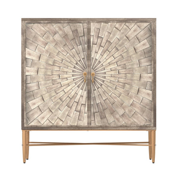 Vintage Wood Storage 2 Door Accent Cabinet