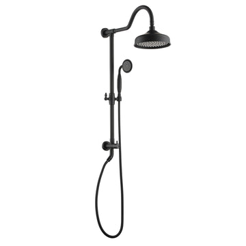 Boyel Living 1-Spray Patterns with 2.5 GPM 8 in. Wall Mount Dual Shower Heads (Valve Not Included)
