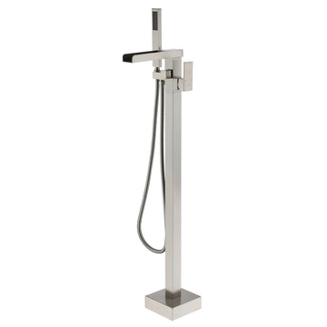 Boyel Living 2.4 GPM Single-Handle Floor Mount Freestanding Tub Faucet with Hand Shower and Built-in Valve