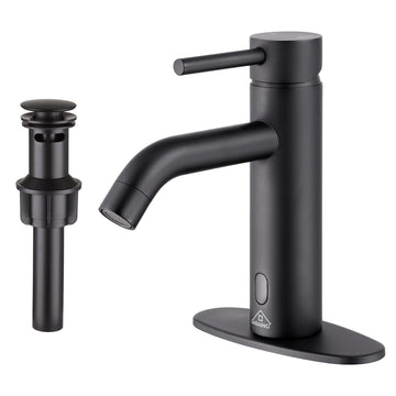 Boyel Living Single Hole Bathroom Faucet with Drain Assembly, Single Handle Bathroom Sink Faucet
