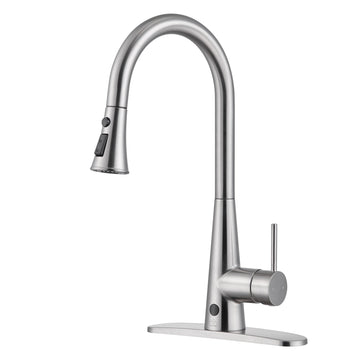 Boyel Living Single Handle Pull Down Sprayer Kitchen Faucet with Touchless Sensor