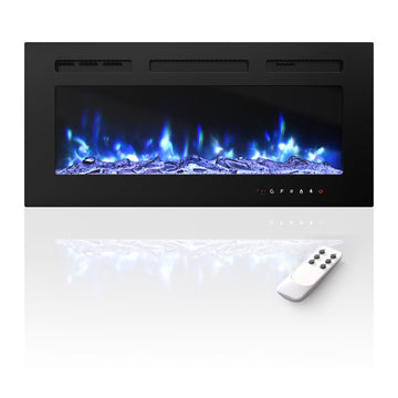 Boyel Living 36 in. Direct Vent Electric Fireplace Insert with Remote Control