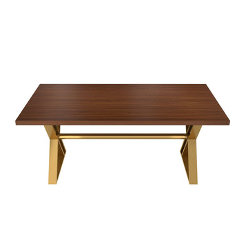 70.8¡± Walnut Dining Table with Stainless Steel Legs