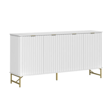 4-Door Accent Cabinet Large Storage Cabinet
