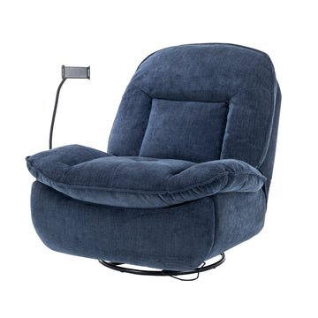Boyel Living Chenille Fabric Swivel Recliner with Mobile Phone Bracket