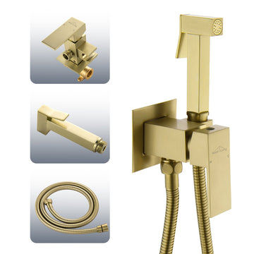 Boyel Living Wall Mount Single-Handle Handheld Bidet Sprayer with Handle and Mixer Body