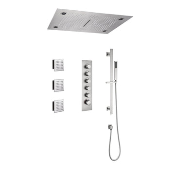 64-Color-Luxury-LED-Shower-System-with-Handheld-Shower-Shower-Faucet-Set-with-Side-Body-Sprayer-Ceiling-Rain-Shower-Head-Brushed-Nickel
