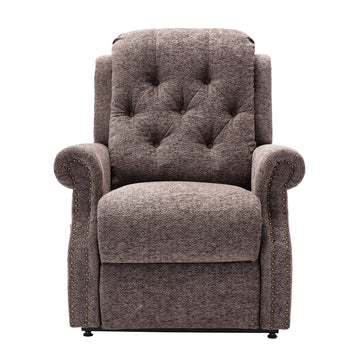 Boyel Living Elderly Soft Chenille Fabric Power-Lift Recliner with 8-Point Massage and Remote Control