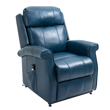 Boyel Living Faux Leather Elderly Power Lift Recliner 8-Point Massage Reclining Chair with Side Pocket and Remote Control