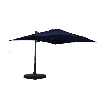 Boyel Living 10x13 ft. 360¡ã Rotation Cantilever Patio Umbrella with BaseandLED Light