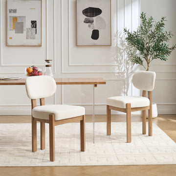 Dining Chairs Set of 2 Modern Fabric Upholstered Dining Room