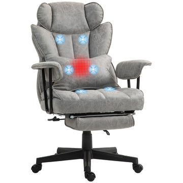 Massage Executive Office Chair with 6 Vibration Points Heated Big and Tall Chair
