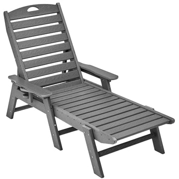 Outdoor Chaise Lounge Modern Adjustable Patio Recliner Chair