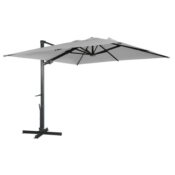 Boyel Living 10x10 ft. 360¡ãRotation Square Cantilever Patio Umbrella with LED Light