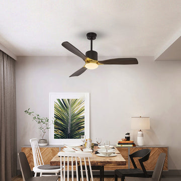 52 in. Indoor Solid Wood Chandelier Ceiling Fan with Light and Remote Control，Bulb not included