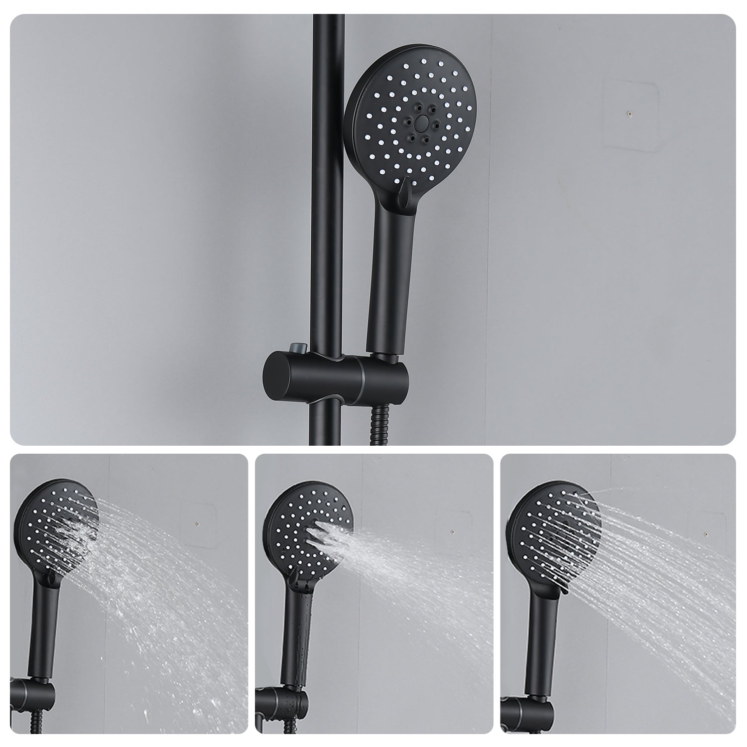 3-Spray Patterns Handheld Shower Head