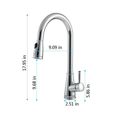 Single Handle High Arc Pull out Kitchen Faucet