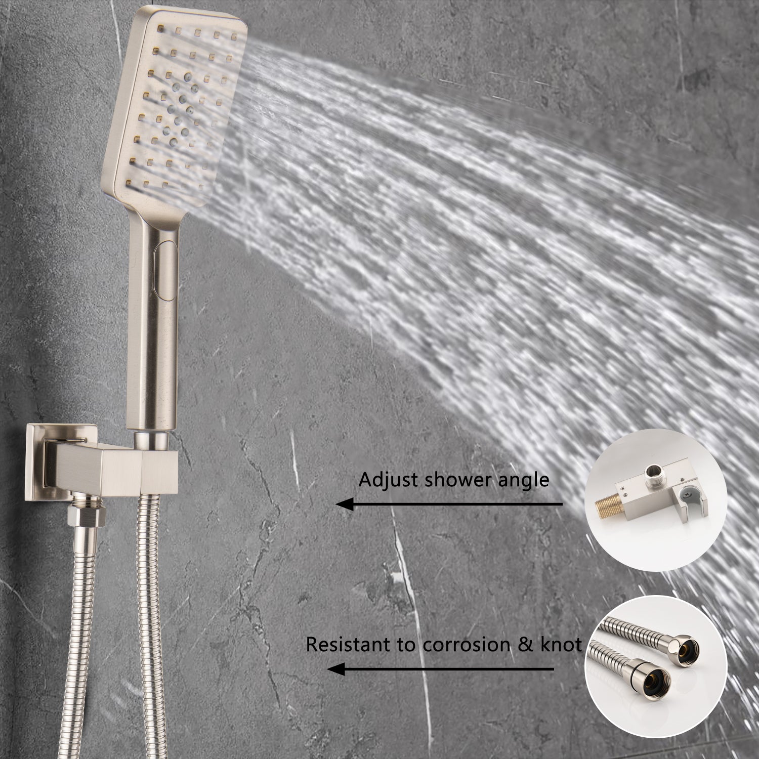 rain shower system with handheld