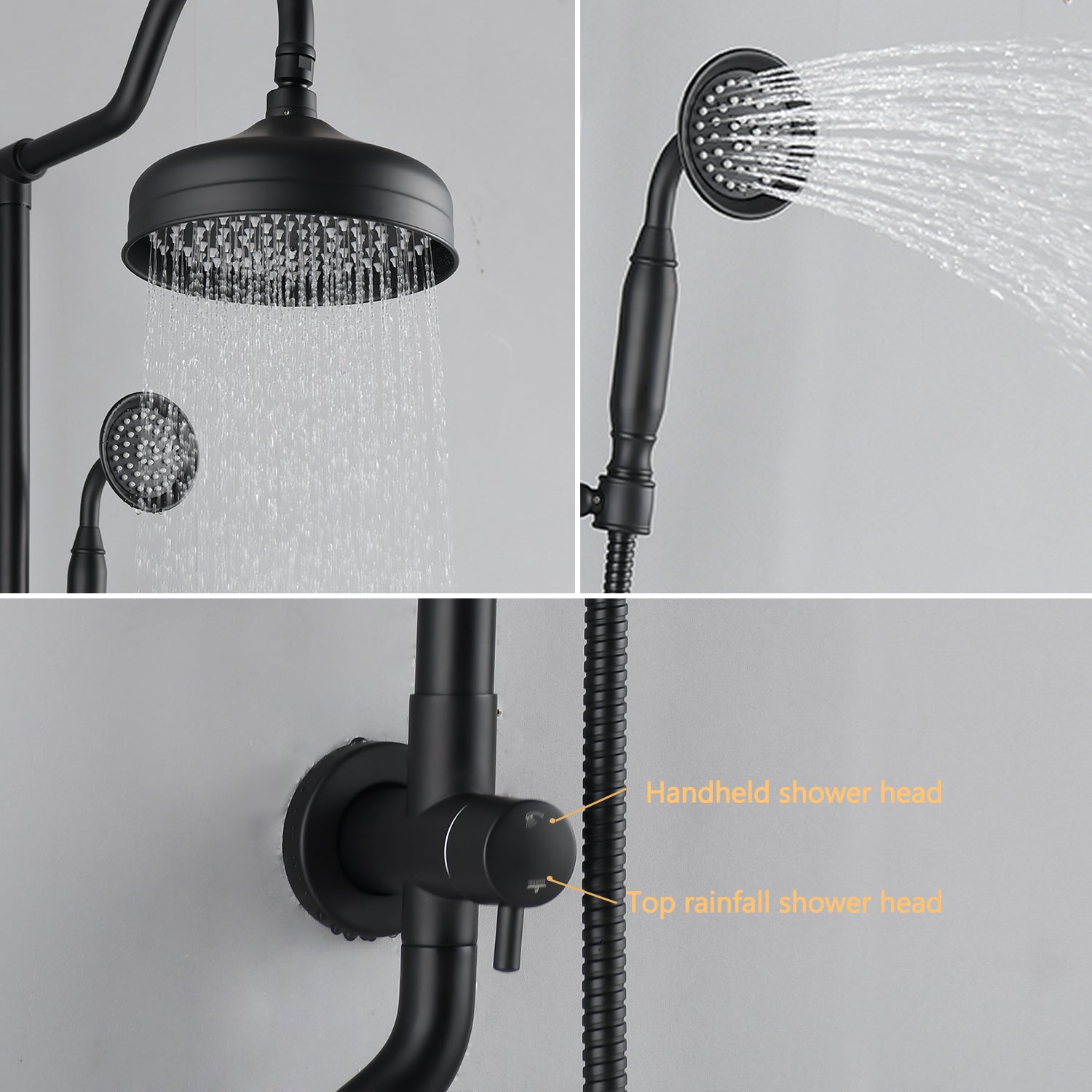 3-Spray Patterns Handheld Shower Head