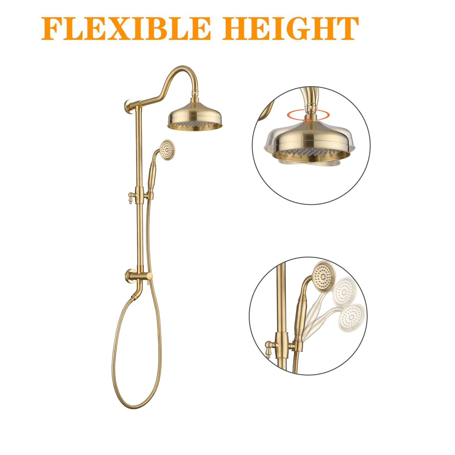 Flexible Dual Shower Heads