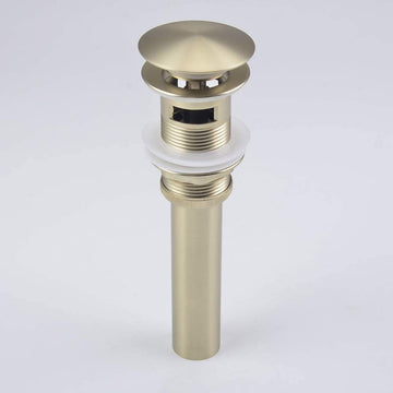 Brass Bathroom Vessel Vanity Sink Pop Up Drain Stopper with Overflow Lavatory Drain Assembly