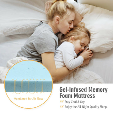 4 Inch Gel Injection Memory Foam Mattress Top Ventilated Mattress Double Bed