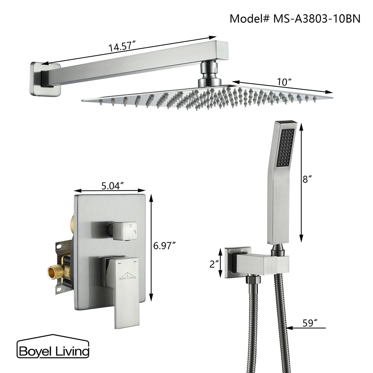 MS-A3803-10BN Dimensions