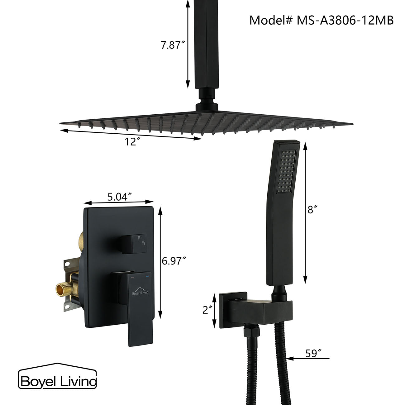MS-A3806-12MB Dimensions