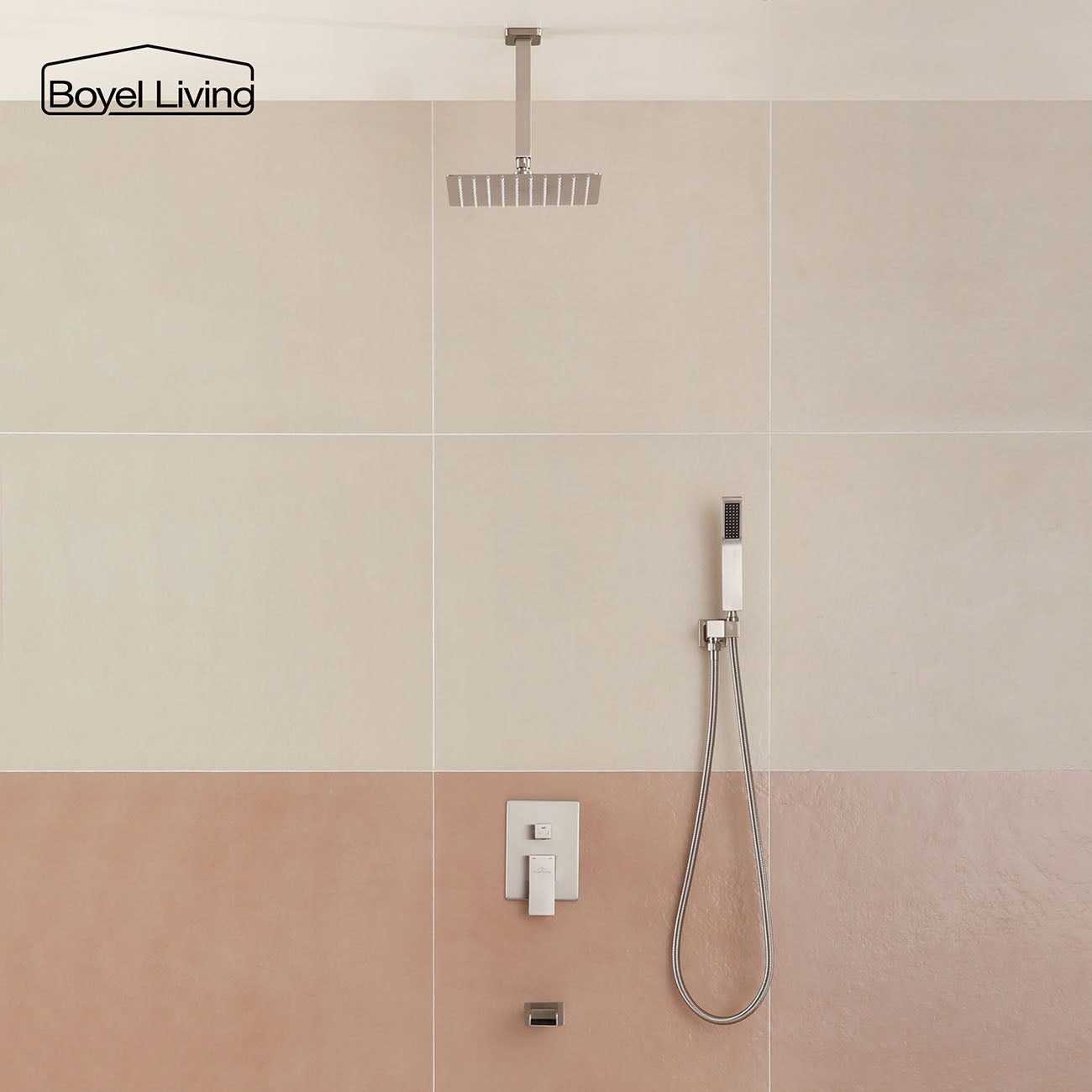 Boyel Living Three Function Shower System in Brushed Nickel