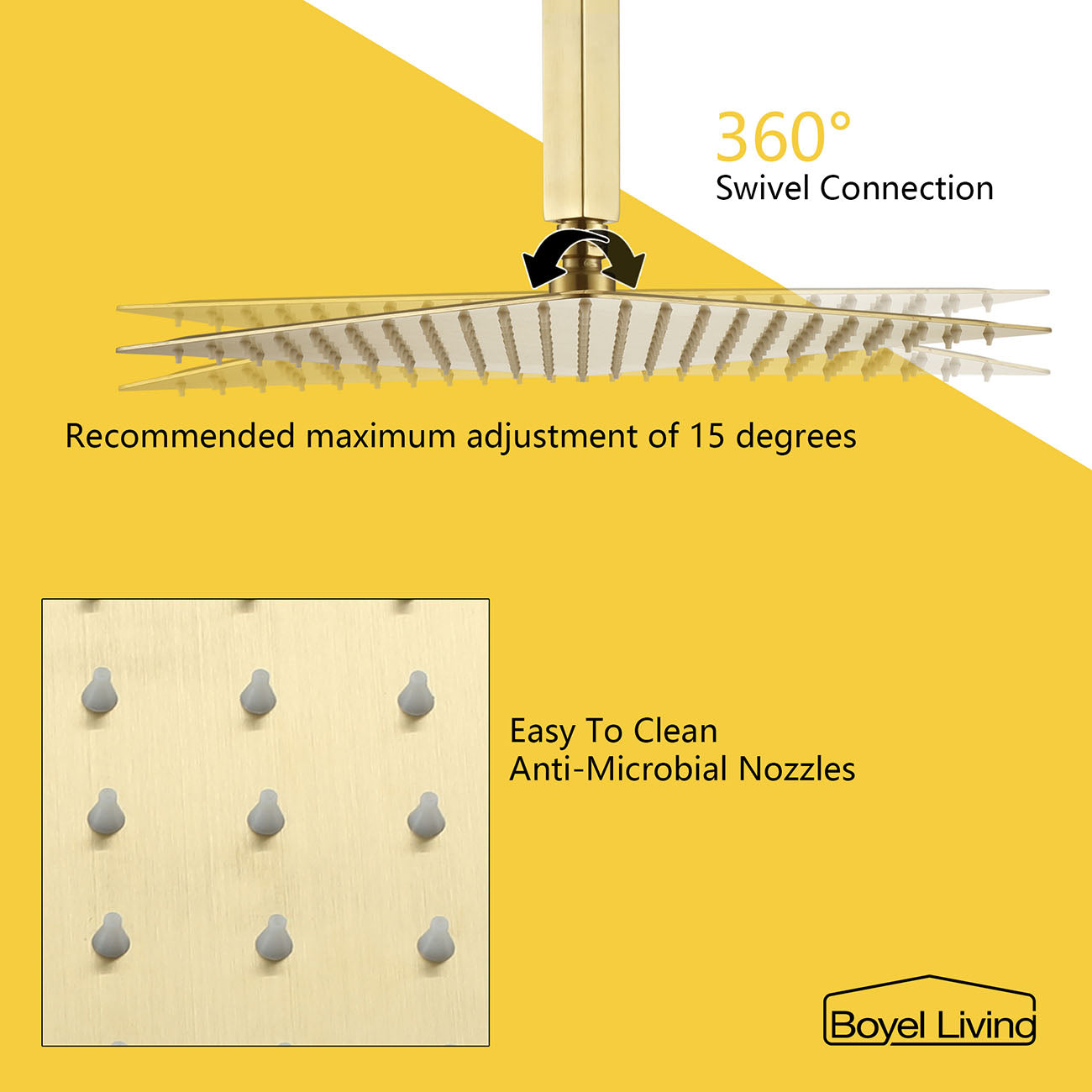 12 in. Rainfall Shower Head