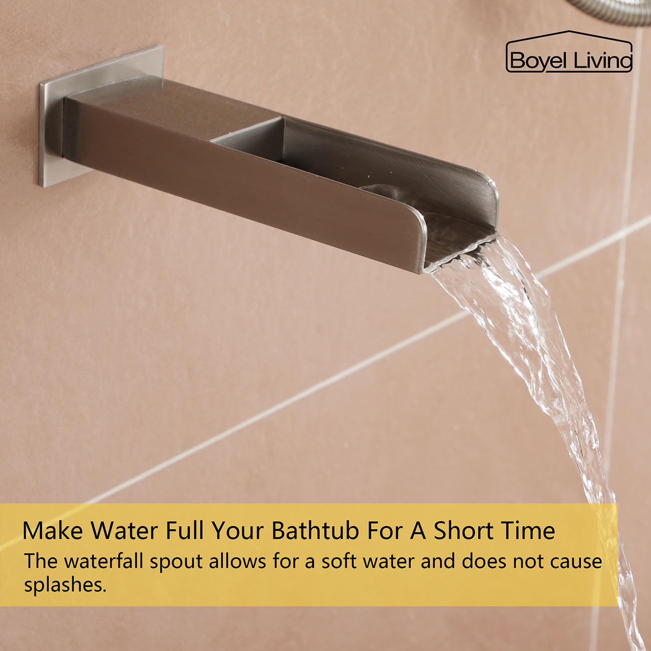 Dual shower heads with tub faucet
