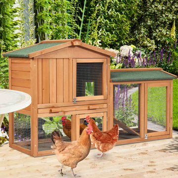 58" Weatherproof Wooden Rabbit Hutch