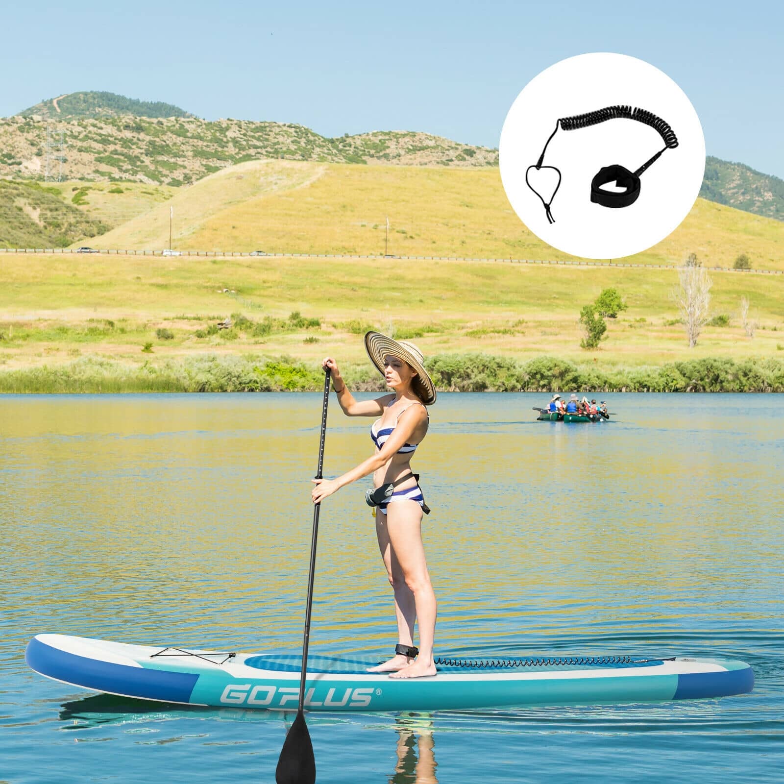 10 ft Inflatable Stand Up Paddle Board 6Inch Thick with Backpack Leash Aluminum Paddle