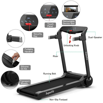 3HP Folding Electric Treadmill Running Machine