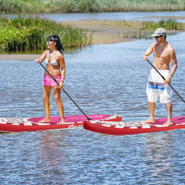 11 Feet Inflatable Adjustable Paddle Board with Carry Bag