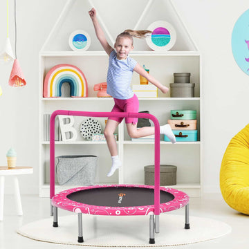 36 Inch Kids Trampoline Mini Rebounder with Full Covered Handrail