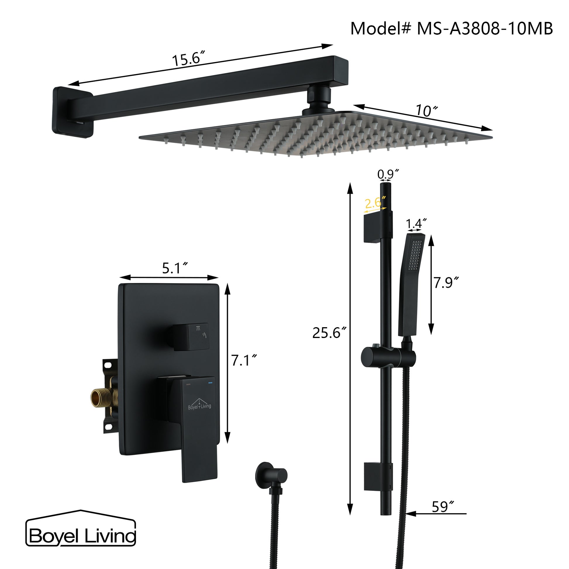shower systems with rain shower and handheld