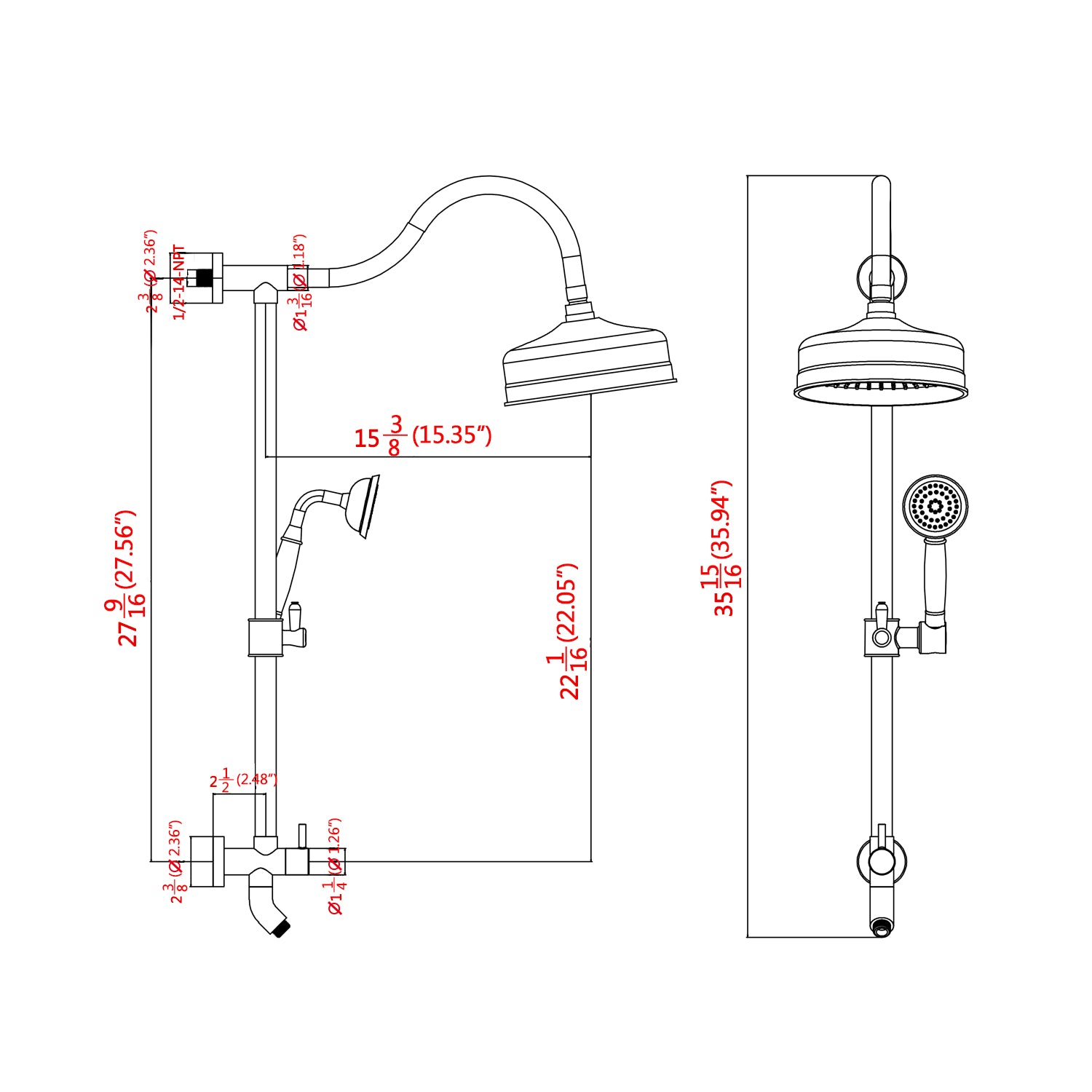 MS-BL-H1107-MB Dimensions